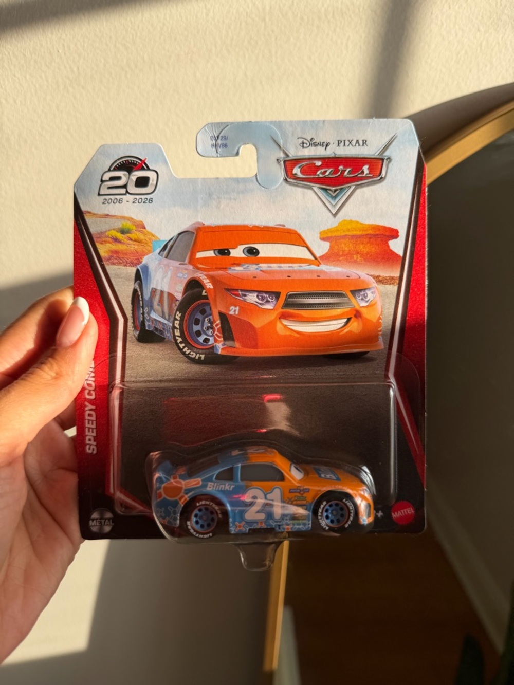 Disney Orange and Blue Die-Cast 'Blinkr' Race Car - #21